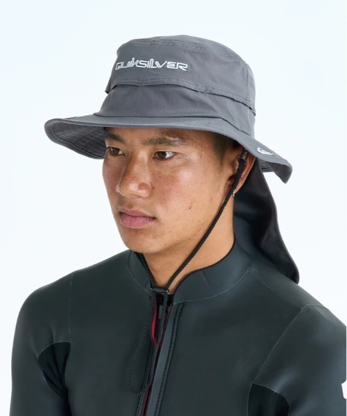 Quiksilver(クイックシルバー)の「QUIKSILVER/クイックシルバー ハット WR UV WATER BEACH HAT 撥水加工 QSA261712(ハット・メンズ・グレー/ブラック/ベージュ・FREE)」の13枚目の写真