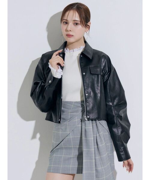 MERCURYDUO(マーキュリーデュオ)の「サイドリボンスカパン(スカート・レディース・ライトグレー/ブラック・SMALL/MEDIUM)」の6枚目の写真