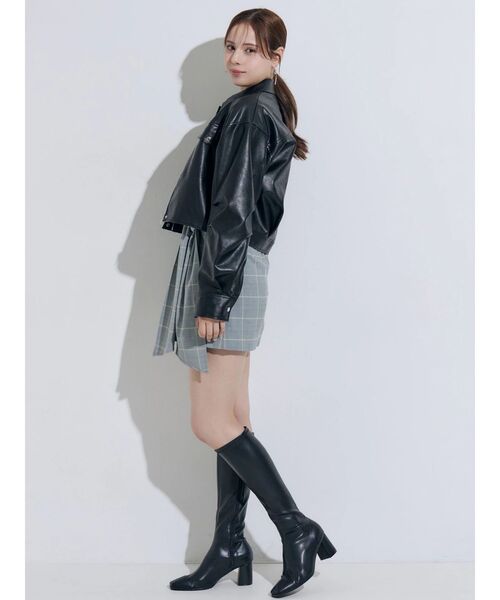 MERCURYDUO(マーキュリーデュオ)の「サイドリボンスカパン(スカート・レディース・ライトグレー/ブラック・SMALL/MEDIUM)」の11枚目の写真
