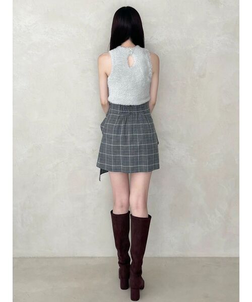 MERCURYDUO(マーキュリーデュオ)の「サイドリボンスカパン(スカート・レディース・ライトグレー/ブラック・SMALL/MEDIUM)」の16枚目の写真