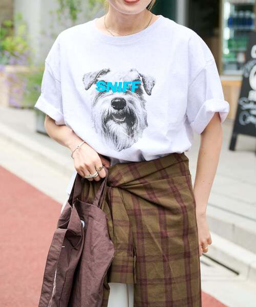 OUTDOOR PRODUCTS(アウトドアプロダクツ)の「仙台店&WEB限定 ピグメントカットオフ ZOO TEE(Tシャツ/カットソー・レディース・グレー/ピンク・FREE)」の1枚目の写真