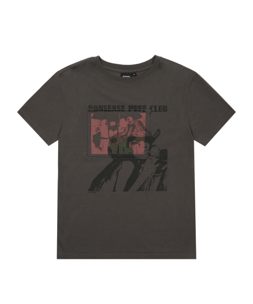 AAKAM(アーカム)の「Nonsense Puff Club Half Top (Dark Gray)(Tシャツ/カットソー・レディース・その他・1/2/3)」の1枚目の写真
