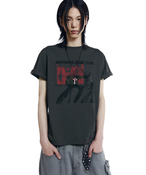 AAKAM(アーカム)の「Nonsense Puff Club Half Top (Dark Gray)(Tシャツ/カットソー・レディース・その他・1/2/3)」の8枚目の写真