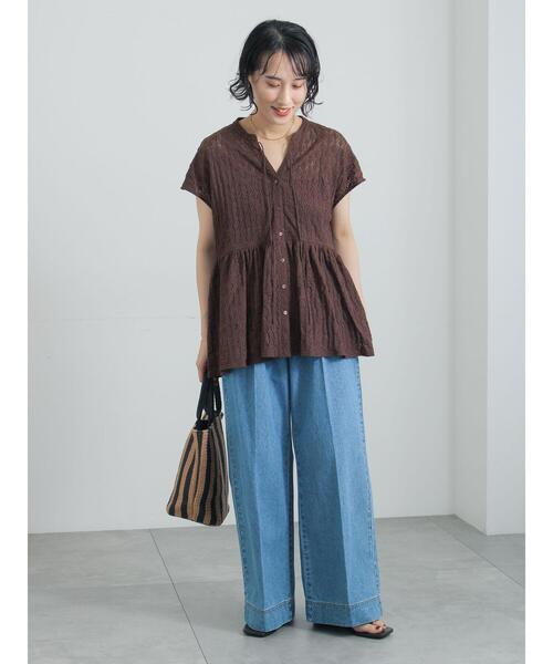 Te chichi(テチチ)の「レースペプラムブラウス(シャツ/ブラウス・レディース・オフホワイト/ブラック/ブラウン・F)」の11枚目の写真