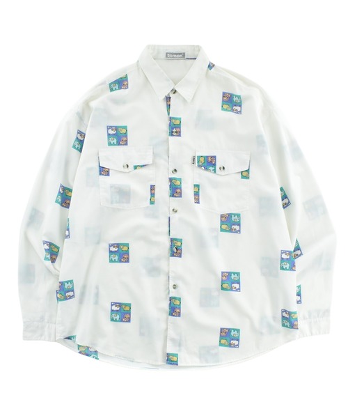 VINTAGE(ヴィンテージ)の「【USED】Y2K tomon “animal” シャツ(シャツ/ブラウス・メンズ・ホワイト・LARGE)」の1枚目の写真