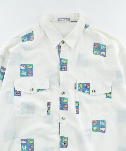 VINTAGE(ヴィンテージ)の「【USED】Y2K tomon “animal” シャツ(シャツ/ブラウス・メンズ・ホワイト・LARGE)」の5枚目の写真
