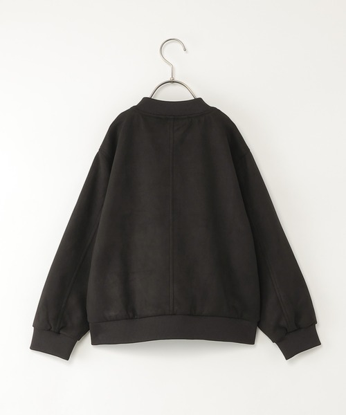 ikka（イッカ）の「【親子コーデ】フェイクスエードリブブルゾン（110~160cm）（ブルゾン・キッズ・グレー系その他/ブラック・XS/S/M/L/XL）」の6枚目の写真