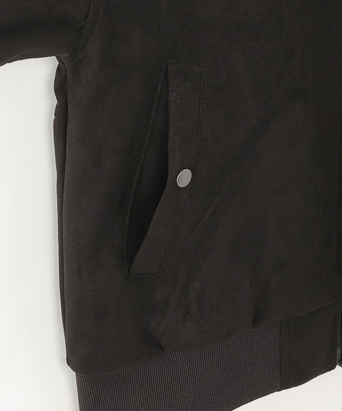 ikka（イッカ）の「【親子コーデ】フェイクスエードリブブルゾン（110~160cm）（ブルゾン・キッズ・グレー系その他/ブラック・XS/S/M/L/XL）」の12枚目の写真