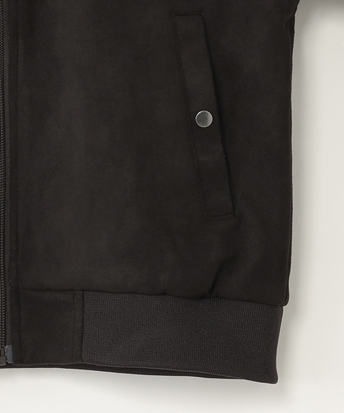 ikka（イッカ）の「【親子コーデ】フェイクスエードリブブルゾン（110~160cm）（ブルゾン・キッズ・グレー系その他/ブラック・XS/S/M/L/XL）」の9枚目の写真