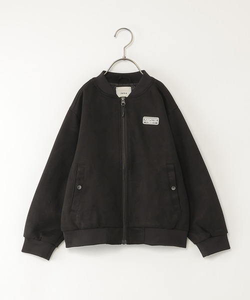 ikka（イッカ）の「【親子コーデ】フェイクスエードリブブルゾン（110~160cm）（ブルゾン・キッズ・グレー系その他/ブラック・XS/S/M/L/XL）」の5枚目の写真