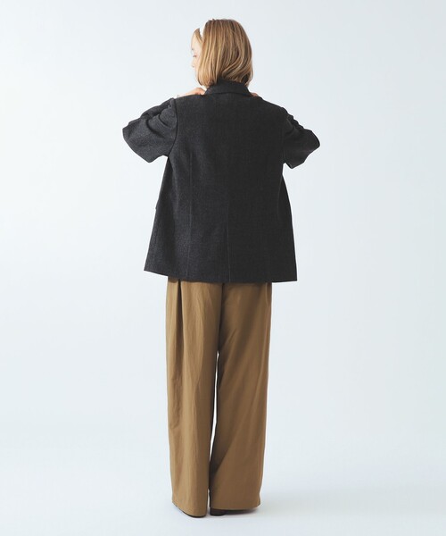 Ray BEAMS(レイビームス)の「サイド ベルト ワイド パンツ(スラックス・レディース・ベージュ/ブラック・1/0)」の15枚目の写真