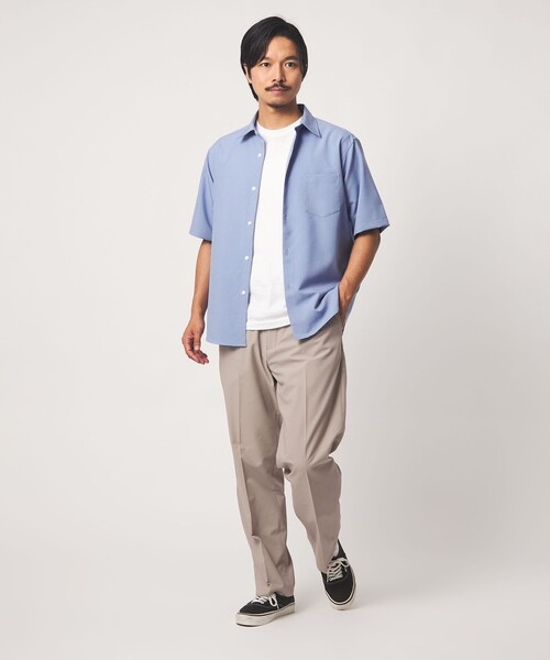 A DAY IN THE LIFE UNITED ARROWS（アデイインザライフユナイテッドアローズ）の「ウールライク リラックス レギュラーカラーシャツ-吸水速乾-＜A DAY IN THE LIFE＞（シャツ/ブラウス・メンズ・ライトブルー/ベージュ/ネイビー/オレンジ・M/L/XL）」の6枚目の写真