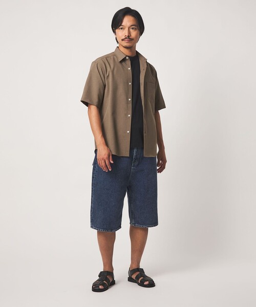 A DAY IN THE LIFE UNITED ARROWS（アデイインザライフユナイテッドアローズ）の「ウールライク リラックス レギュラーカラーシャツ-吸水速乾-＜A DAY IN THE LIFE＞（シャツ/ブラウス・メンズ・ライトブルー/ベージュ/ネイビー/オレンジ・M/L/XL）」の10枚目の写真