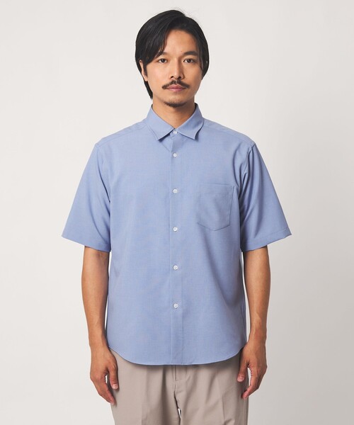 A DAY IN THE LIFE UNITED ARROWS（アデイインザライフユナイテッドアローズ）の「ウールライク リラックス レギュラーカラーシャツ-吸水速乾-＜A DAY IN THE LIFE＞（シャツ/ブラウス・メンズ・ライトブルー/ベージュ/ネイビー/オレンジ・M/L/XL）」の11枚目の写真