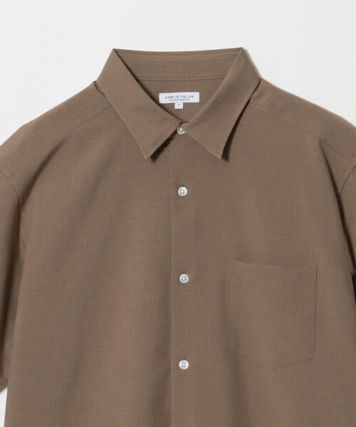 A DAY IN THE LIFE UNITED ARROWS（アデイインザライフユナイテッドアローズ）の「ウールライク リラックス レギュラーカラーシャツ-吸水速乾-＜A DAY IN THE LIFE＞（シャツ/ブラウス・メンズ・ライトブルー/ベージュ/ネイビー/オレンジ・M/L/XL）」の21枚目の写真