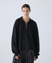 Loose Lace-up Thermal Polo/ルーズレースアップサーマルポロ