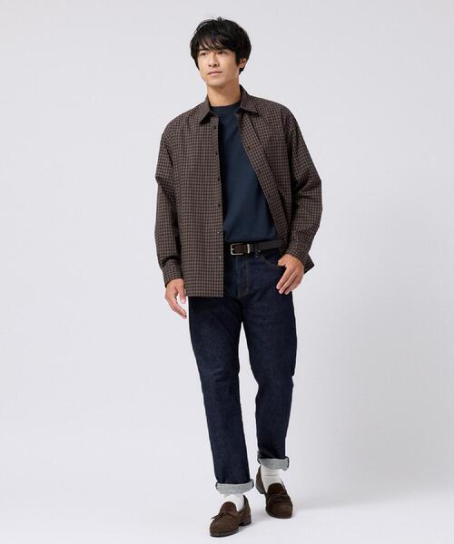 TAKEO KIKUCHI(タケオキクチ)の「イタリアンヌメ スムースベルト(ベルト・メンズ・ダークブラウン/ブラック・00)」の8枚目の写真