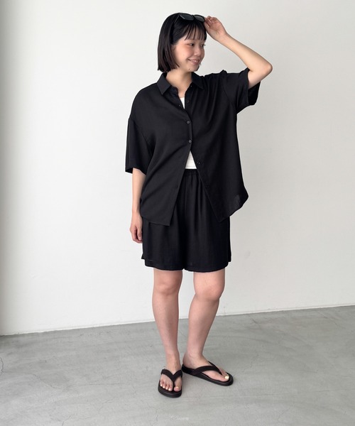 CANAL JEAN(キャナルジーン)の「El mar シャツセットアップ(セットアップ・レディース・ブラック・ONE SIZE)」の1枚目の写真