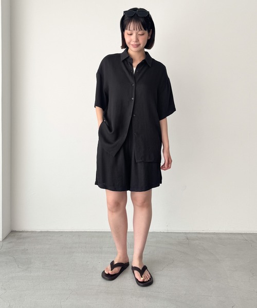 CANAL JEAN(キャナルジーン)の「El mar シャツセットアップ(セットアップ・レディース・ブラック・ONE SIZE)」の4枚目の写真