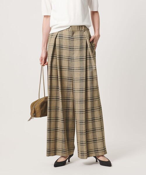 UNITED ARROWS(ユナイテッドアローズ)の「チェック イージー ワイドパンツ ‐ウォッシャブル‐(その他パンツ・レディース・その他2/その他7・38/36)」の1枚目の写真