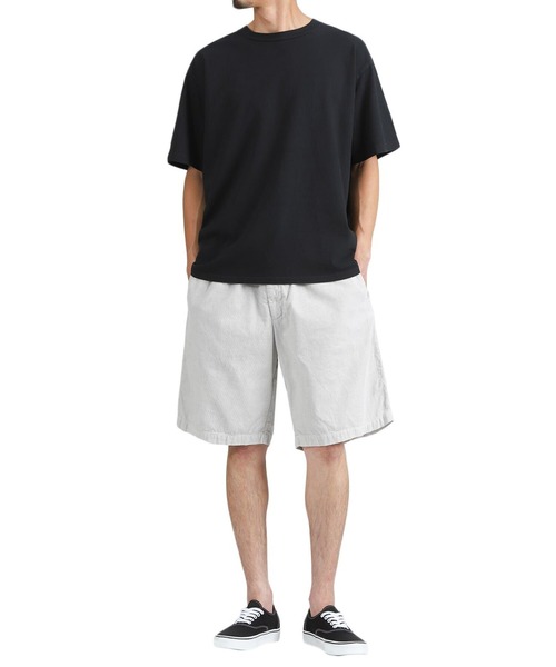 REMI RELIEF NAVY LABEL（レミレリーフネイビーレーベル）の「REMI RELIEF NAVY LABEL / レミレリーフ ネイビーレーベル：16/-天竺T（無地）：RN30389288AK[STD]（Tシャツ/カットソー・メンズ・オフホワイト/ブラック・M/XL/S/L）」の16枚目の写真