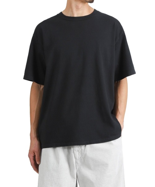 REMI RELIEF NAVY LABEL（レミレリーフネイビーレーベル）の「REMI RELIEF NAVY LABEL / レミレリーフ ネイビーレーベル：16/-天竺T（無地）：RN30389288AK[STD]（Tシャツ/カットソー・メンズ・オフホワイト/ブラック・M/XL/S/L）」の13枚目の写真
