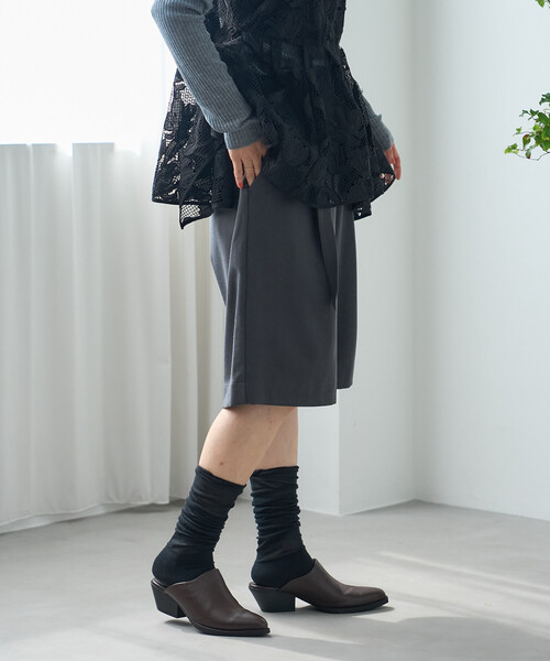FREAK'S STORE（フリークスストア）の「ベルト付き タック ハーフパンツ（その他パンツ・レディース・ブラウン/チャコールグレー・ﾌﾘ-）」の19枚目の写真
