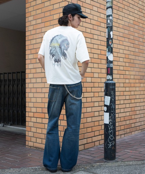 INDIAN(インディアン)の「WEGO/IndianグラフィックT(Tシャツ/カットソー・メンズ・ブラック/アイボリー・MEDIUM/LARGE)」の19枚目の写真