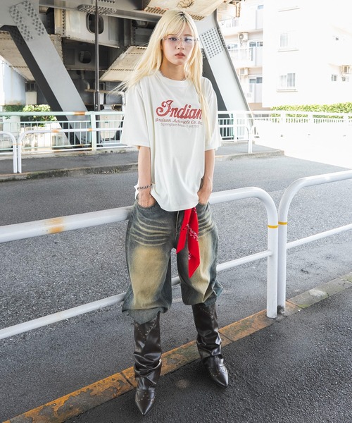 INDIAN(インディアン)の「WEGO/IndianグラフィックT(Tシャツ/カットソー・メンズ・ブラック/アイボリー・MEDIUM/LARGE)」の20枚目の写真