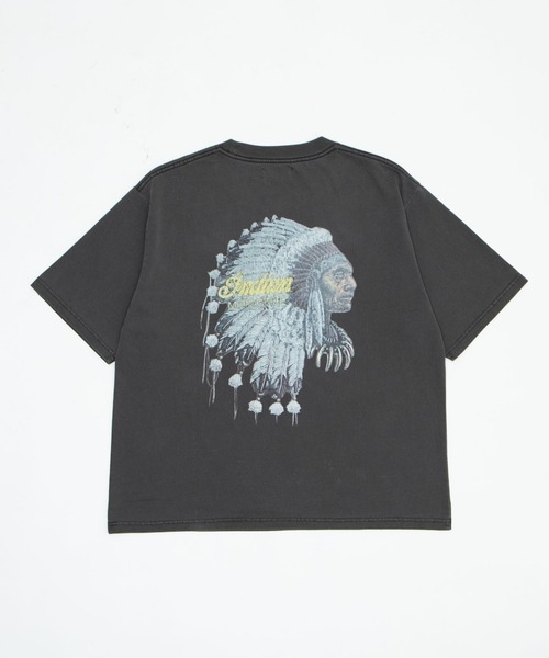 INDIAN(インディアン)の「WEGO/IndianグラフィックT(Tシャツ/カットソー・メンズ・ブラック/アイボリー・MEDIUM/LARGE)」の13枚目の写真