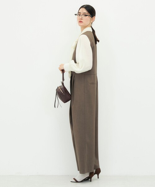 NOLLEY’S Sophi(ノーリーズソフィ)の「ウォッシャブルドライシャークオールインワン(つなぎ/オールインワン・レディース・ブラウン/グレー・38)」の7枚目の写真