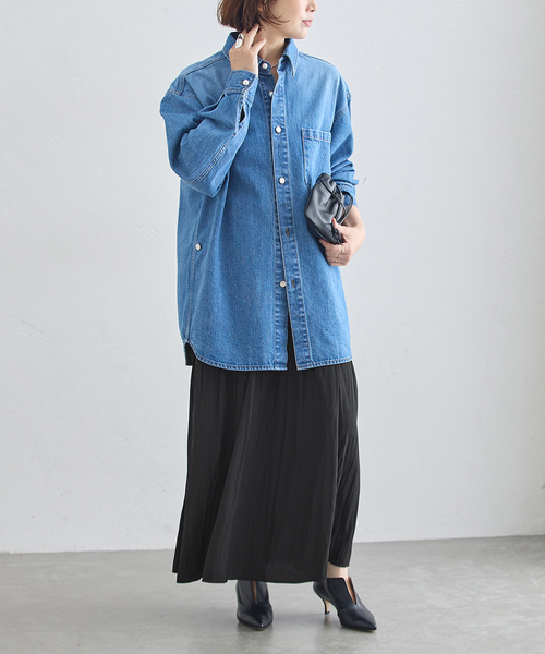 journal standard L'essage(ジャーナルスタンダードレサージュ)の「《手洗い可》デシンスカート(スカート・レディース・ブラウン/ブラック・38/36)」の7枚目の写真
