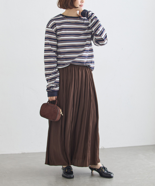 journal standard L'essage(ジャーナルスタンダードレサージュ)の「《手洗い可》デシンスカート(スカート・レディース・ブラウン/ブラック・38/36)」の13枚目の写真