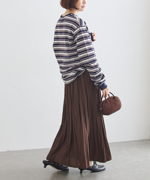 journal standard L'essage(ジャーナルスタンダードレサージュ)の「《手洗い可》デシンスカート(スカート・レディース・ブラウン/ブラック・38/36)」の14枚目の写真