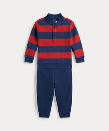 POLO RALPH LAUREN CHILDRENSWEAR（ポロ ラルフ ローレン チルドレンズウェア）の「ストライプド エステートリブ プルオーバー & パンツ セット（その他ベビーウェア）」