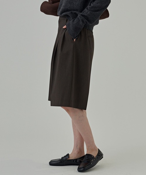BABYLONE(バビロン)の「タックショートパンツ<セットアップ対応>(その他パンツ・レディース・ブラウン/チェック・フリー)」の9枚目の写真