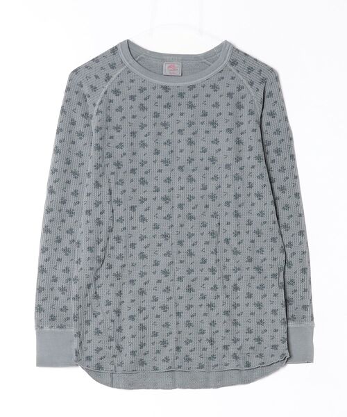 JEMORGAN(ジェーイーモーガン)の「"04"≪JEMORGAN≫パックT ワッフル 花柄 長袖Tシャツ ピグメント染め(Tシャツ/カットソー・レディース・ブラウン/グレー/ピンク/ブルー/オレンジ/グリーン/イエロー・FREE)」の1枚目の写真