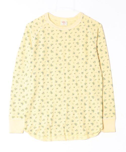 JEMORGAN(ジェーイーモーガン)の「"04"≪JEMORGAN≫パックT ワッフル 花柄 長袖Tシャツ ピグメント染め(Tシャツ/カットソー・レディース・ブラウン/グレー/ピンク/ブルー/オレンジ/グリーン/イエロー・FREE)」の5枚目の写真