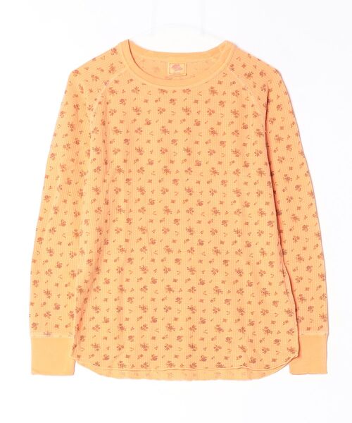 JEMORGAN(ジェーイーモーガン)の「"04"≪JEMORGAN≫パックT ワッフル 花柄 長袖Tシャツ ピグメント染め(Tシャツ/カットソー・レディース・ブラウン/グレー/ピンク/ブルー/オレンジ/グリーン/イエロー・FREE)」の7枚目の写真