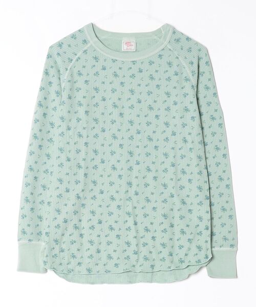 JEMORGAN(ジェーイーモーガン)の「"04"≪JEMORGAN≫パックT ワッフル 花柄 長袖Tシャツ ピグメント染め(Tシャツ/カットソー・レディース・ブラウン/グレー/ピンク/ブルー/オレンジ/グリーン/イエロー・FREE)」の3枚目の写真