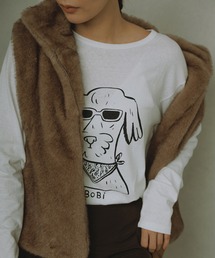 【Camille de Cussac for SALON】アートプリントロングスリーブTシャツ