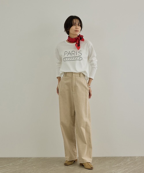 SALON adam et rope'（サロン アダム エ ロペ）の「【Camille de Cussac for SALON】アートプリントロングスリーブTシャツ（Tシャツ/カットソー・レディース・ホワイト系その他2/ホワイト系その他/ホワイト・FREE）」の4枚目の写真