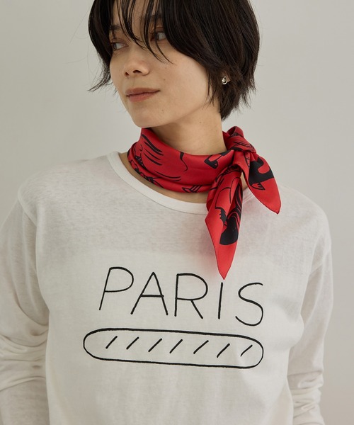 SALON adam et rope'（サロン アダム エ ロペ）の「【Camille de Cussac for SALON】アートプリントロングスリーブTシャツ（Tシャツ/カットソー・レディース・ホワイト系その他2/ホワイト系その他/ホワイト・FREE）」の8枚目の写真