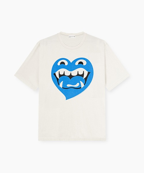 LAD MUSICIAN(ラッドミュージシャン)の「PERMANENT ROCKER PRINT T-SHIRT(Tシャツ/カットソー・メンズ・ブラック×ブルー/ホワイト/ブラック×レッド/ホワイト系・44/42/46)」の2枚目の写真