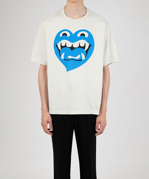 LAD MUSICIAN(ラッドミュージシャン)の「PERMANENT ROCKER PRINT T-SHIRT(Tシャツ/カットソー・メンズ・ブラック×ブルー/ホワイト/ブラック×レッド/ホワイト系・44/42/46)」の8枚目の写真