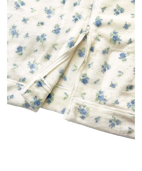 JEMORGAN（ジェーイーモーガン）の「【JEMORGAN LONG JOHNS】 フリース 花柄ジップパーカー（JF638-59S）（パーカー・レディース・パープル/ピンク/ブルー・フリー）」の9枚目の写真