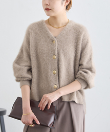 《一部WEB限定カラー/追加》FOX CASHMERE Vネックカーディガン