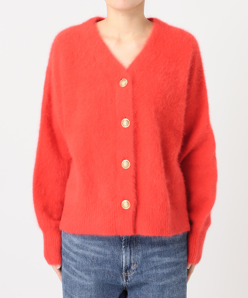 journal standard L'essage(ジャーナルスタンダードレサージュ)の「《一部WEB限定カラー/追加》FOX CASHMERE Vネックカーディガン(カーディガン/ボレロ・レディース・レッド/ベージュ/オリーブ/ネイビー/ピンク系その他・FREE)」の7枚目の写真