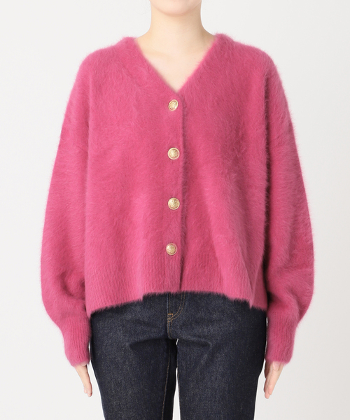 journal standard L'essage(ジャーナルスタンダードレサージュ)の「《一部WEB限定カラー/追加》FOX CASHMERE Vネックカーディガン(カーディガン/ボレロ・レディース・レッド/ベージュ/オリーブ/ネイビー/ピンク系その他・FREE)」の9枚目の写真