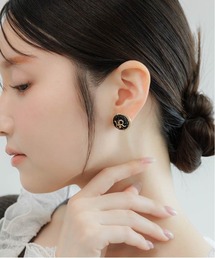 RANDA | モノグラムツイードボタンピアス(ピアス（両耳用）)